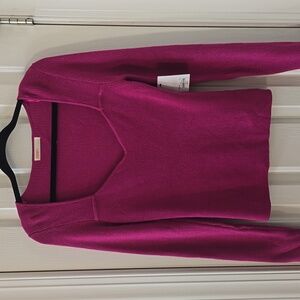 INTEMPO BRAND WOMEN'S MAGENTA PULLOVER SWEATER TOP SIZE LARGE